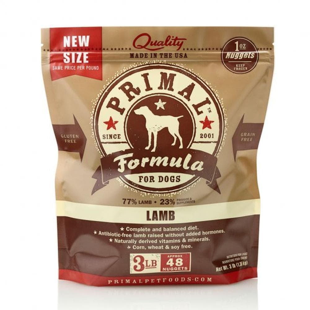 Primal Dog Raw Frozen Nuggets Lamb 3lbs