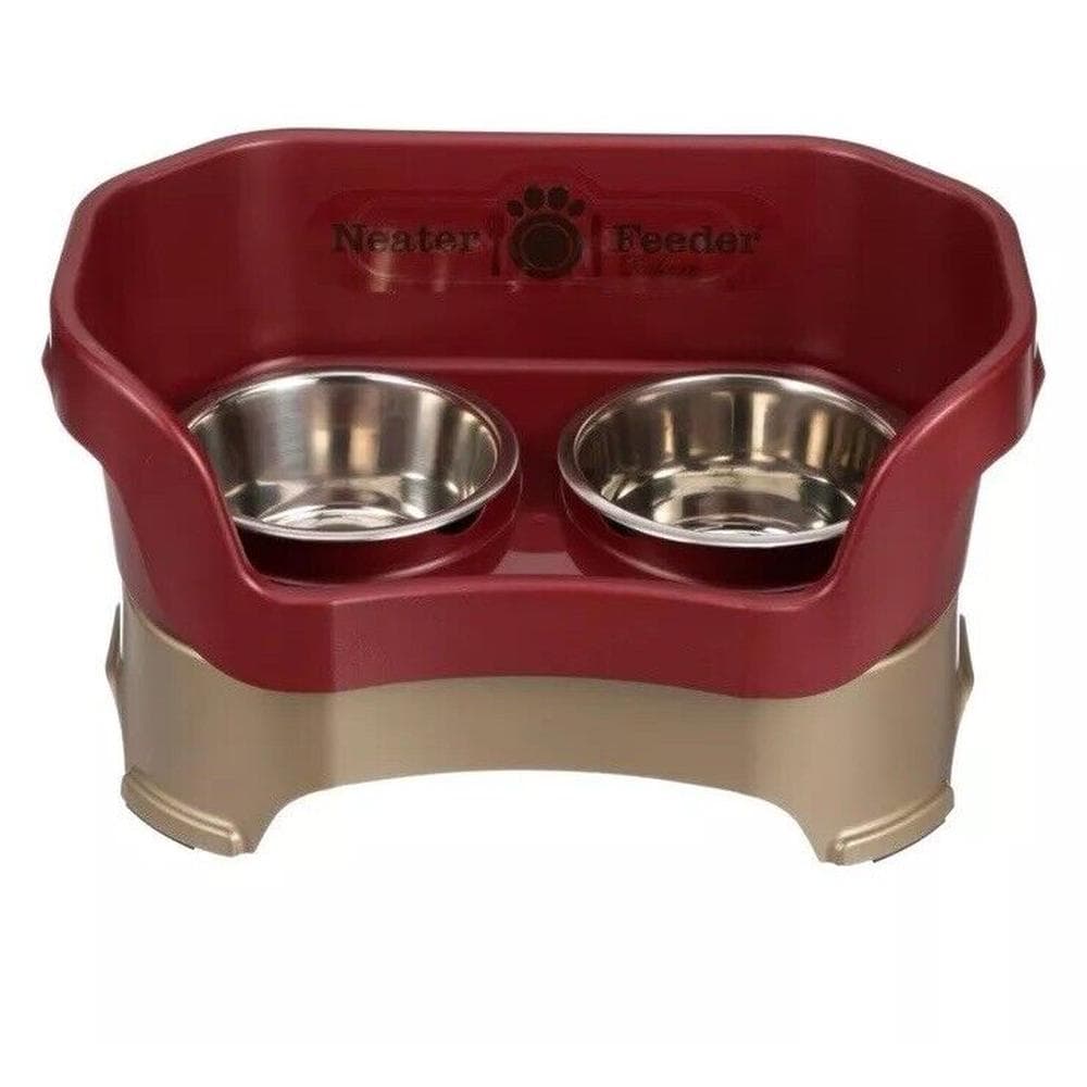 Neater Pets Feeder Deluxe Cranberry Mess-Proof Elevated Food & Water Bowls Medium 1 Count