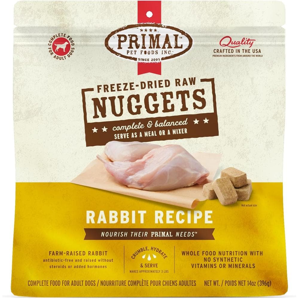 Primal Dog Freeze-Dried Rabbit Nuggets 14oz