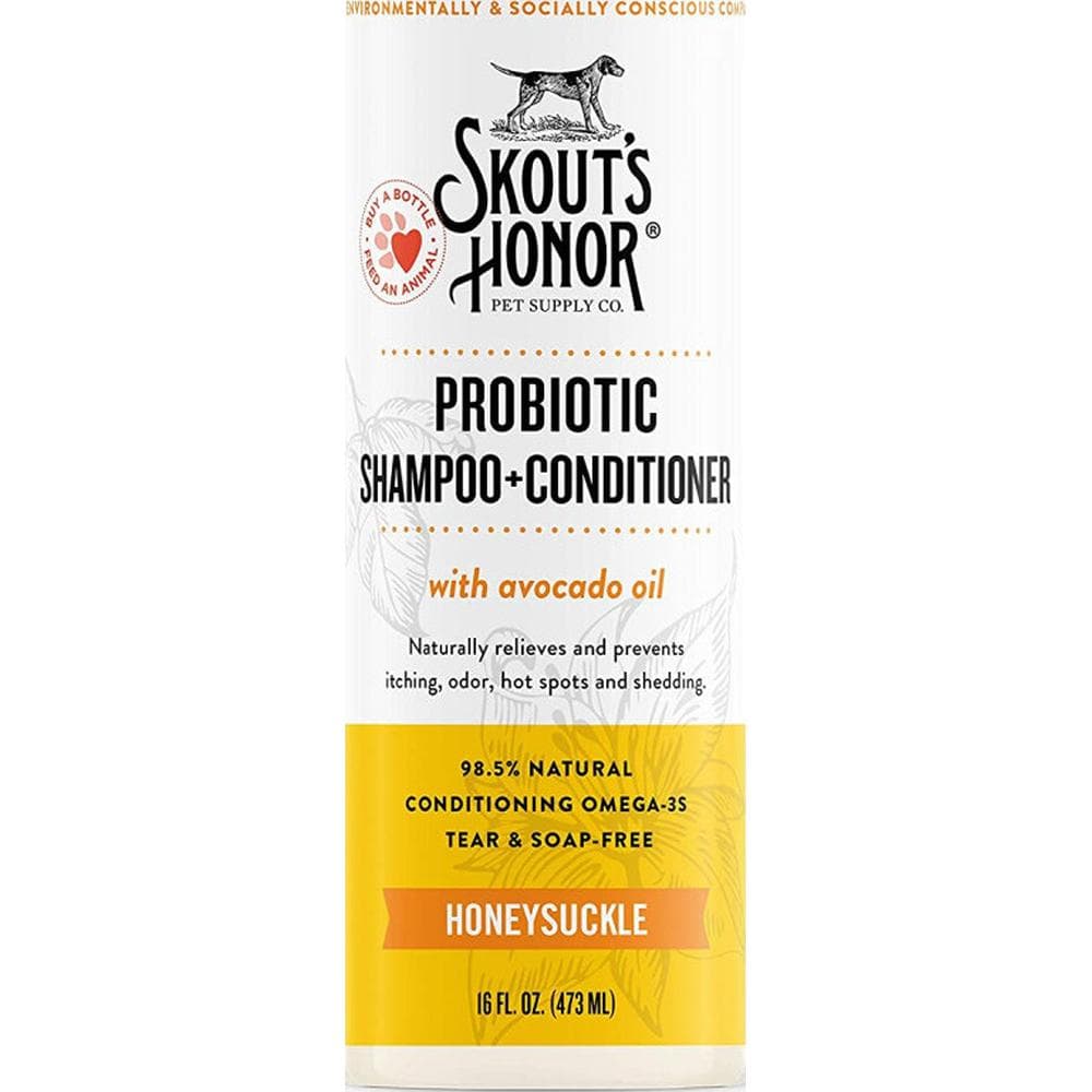 Skouts Honor Probiotic Shampoo Plus Conditioner Honeysuckle Grooming 16fl oz