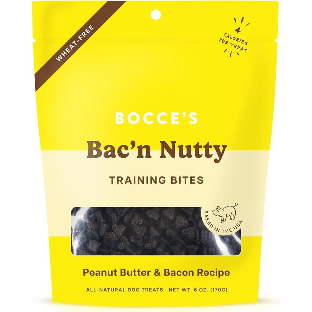 Bocce's Bakery Peanut Butter Bacon Recipe Training Bites 6oz