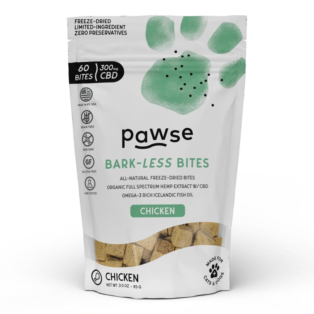 Pawse Bark-Less Bites 300 MG CBD Chicken 60 Count