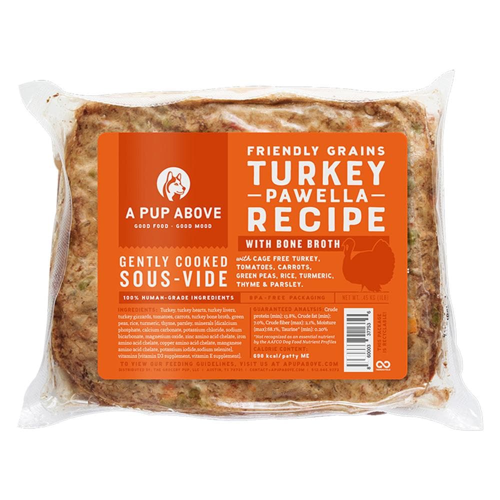 A Pup Above Frozen Gently Cooked Turkey Pawella Individual 1lb