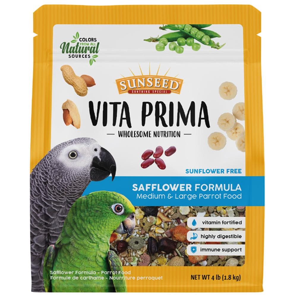 Sunseed Vita Prima Safflower Formula Medium & Large Parrot Food 4lbs