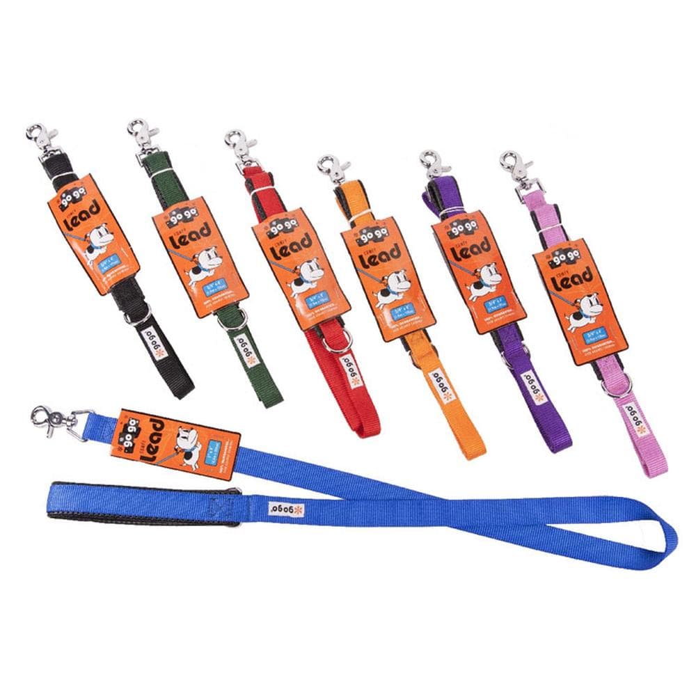 GoGo Comfy Leash Black, Small 5/8" X 4' - 1 Count