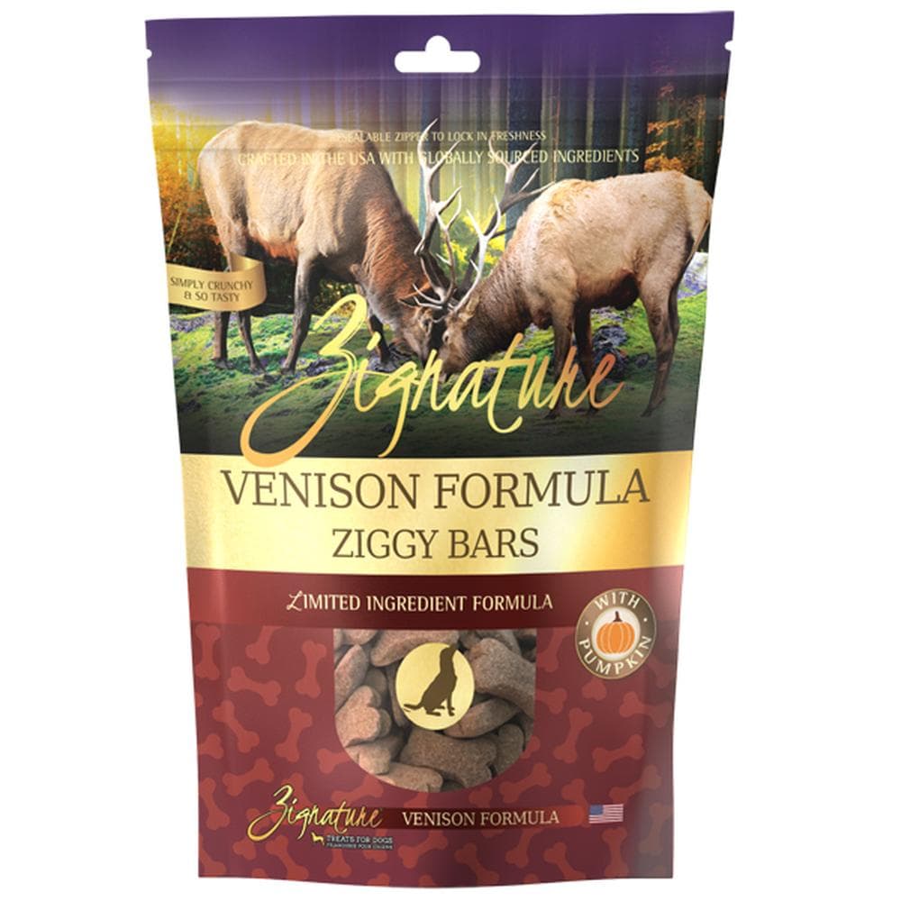 Zignature Ziggy Bars Venison Biscuits Dog Treats 12oz