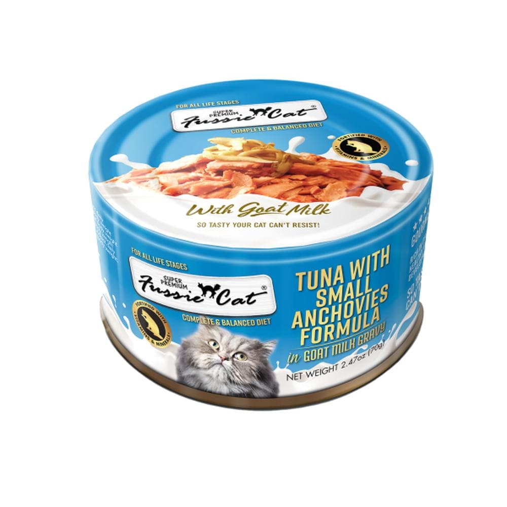 Fussie Cat Tuna with Small Anchovies Formula in Goat Milk Gravy 2.47oz