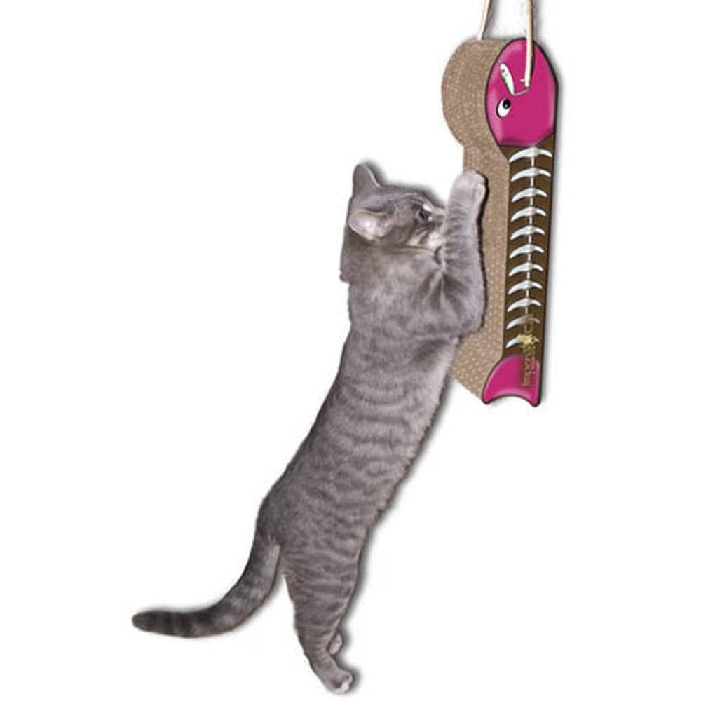 Scratch 'n Shapes Fish on a Line, Hanging Scratcher Orange - 1 Count
