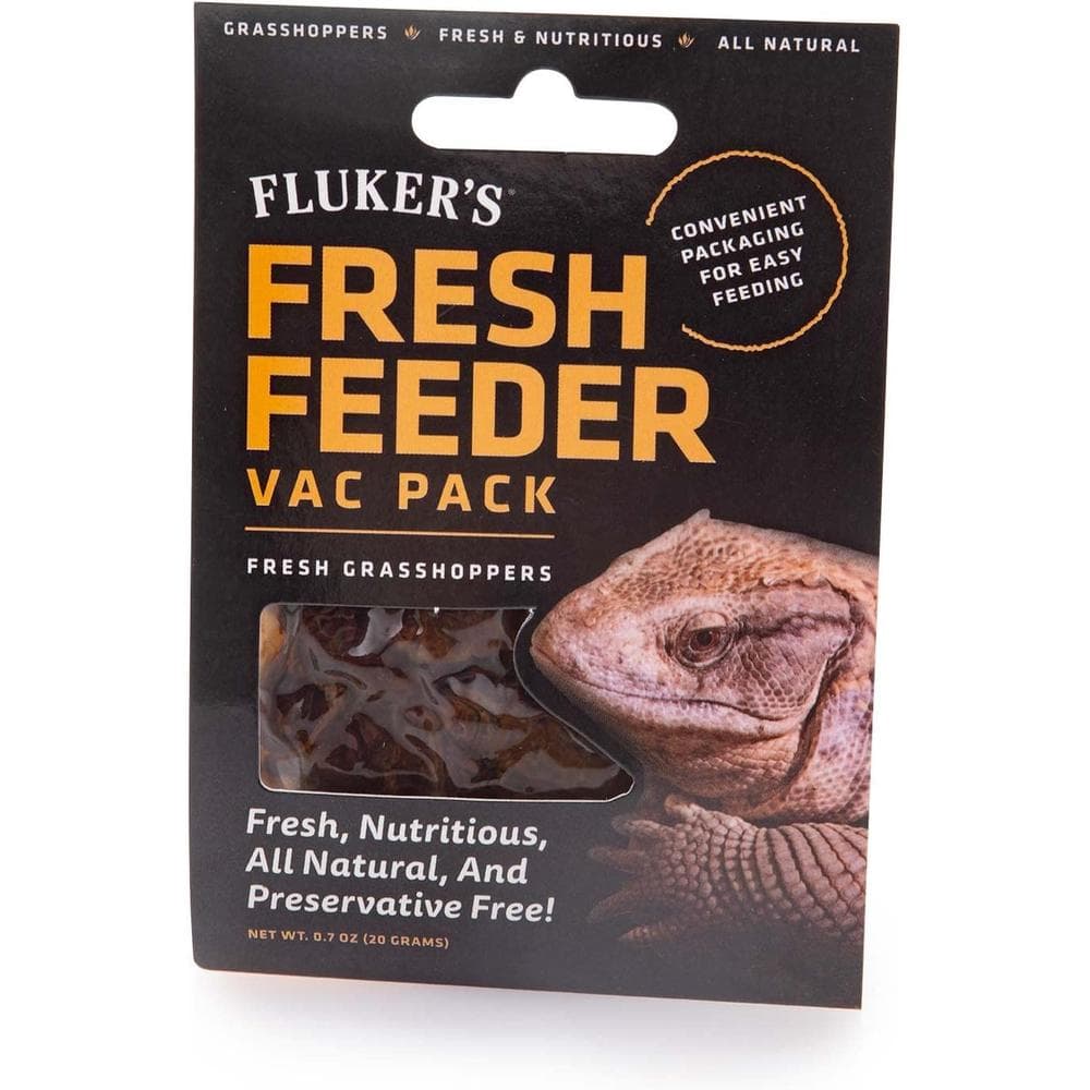 Fluker's Fresh Feeder Vac Pack Reptile Food Grasshoppers 0.7oz
