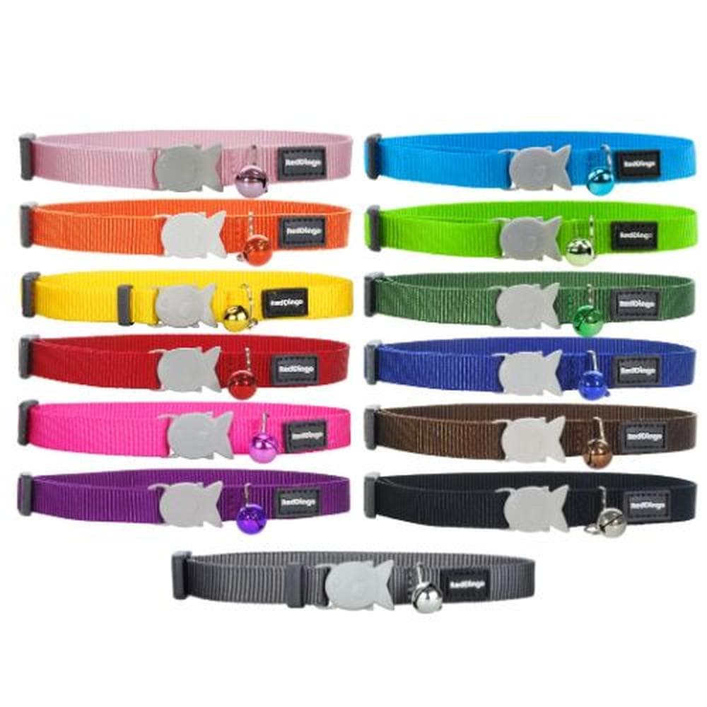 Red Dingo Cat Collars - 13 Classic Solid Colors Lime Green - 1 Count