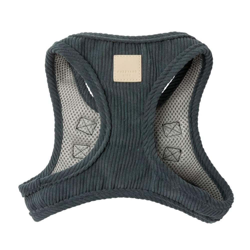 FuzzYard Life Corduroy Step In Harness - Slate Grey M - 1 Count