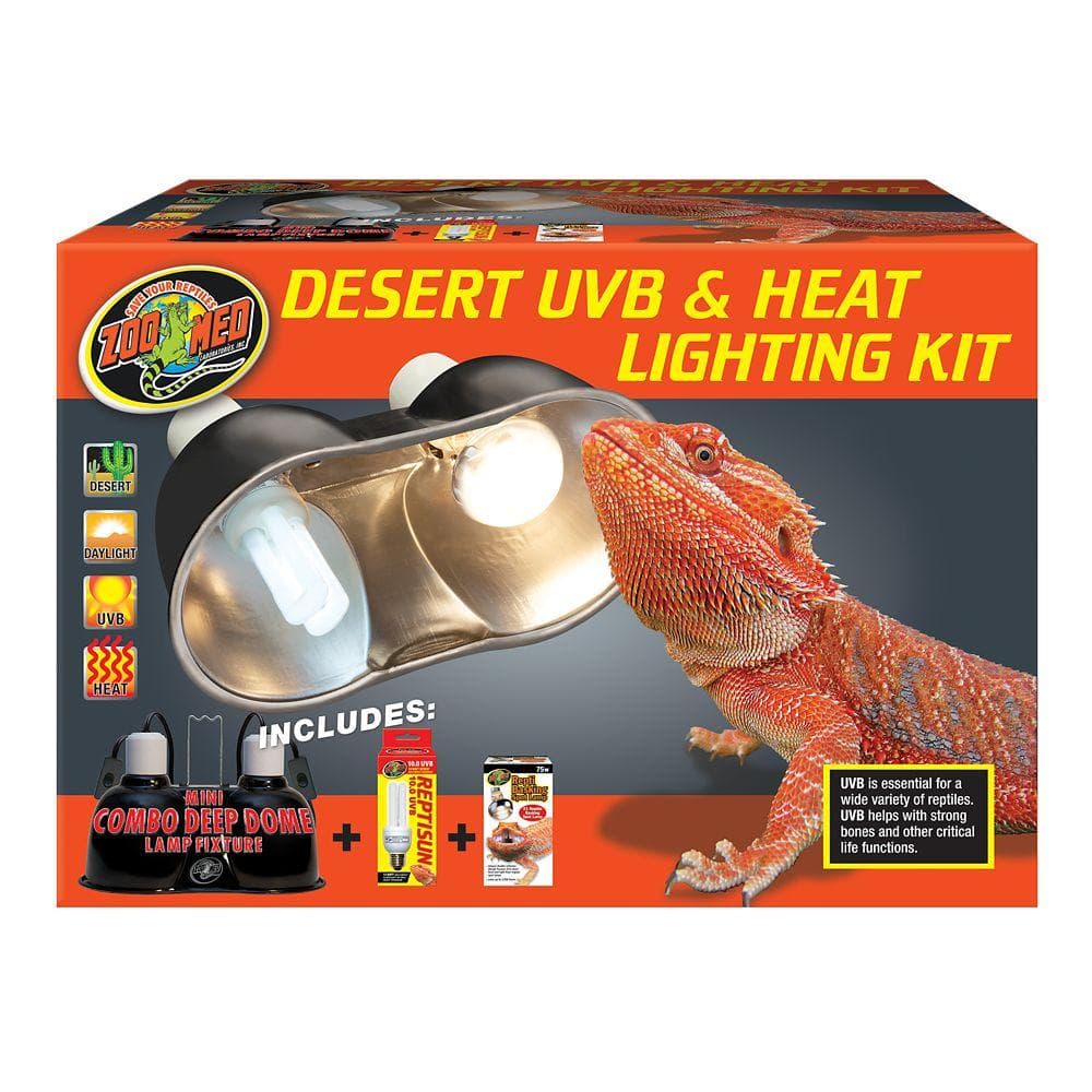 Zoo Med Desert Uvb & Heat Lighting Kit 1 Count