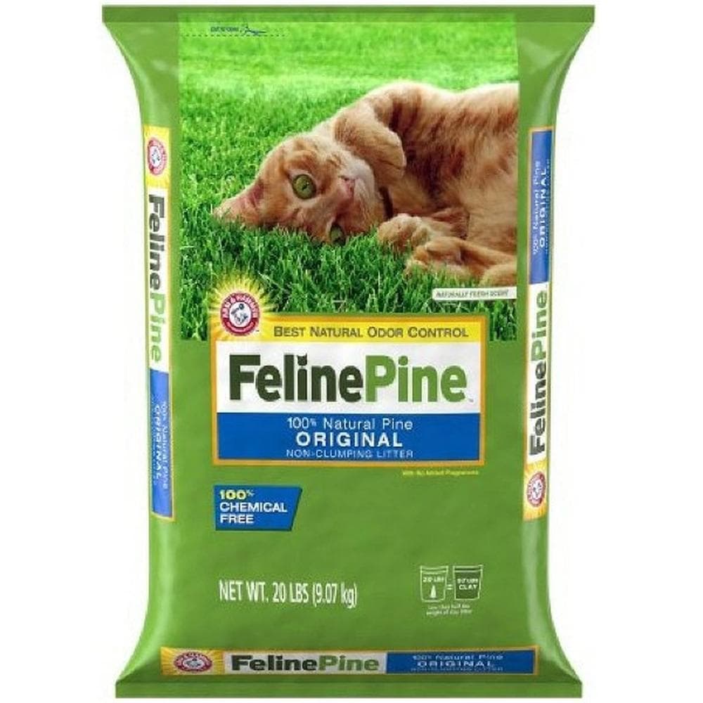 Feline Pine Original Non Clumping Wood Cat Litter 20lbs