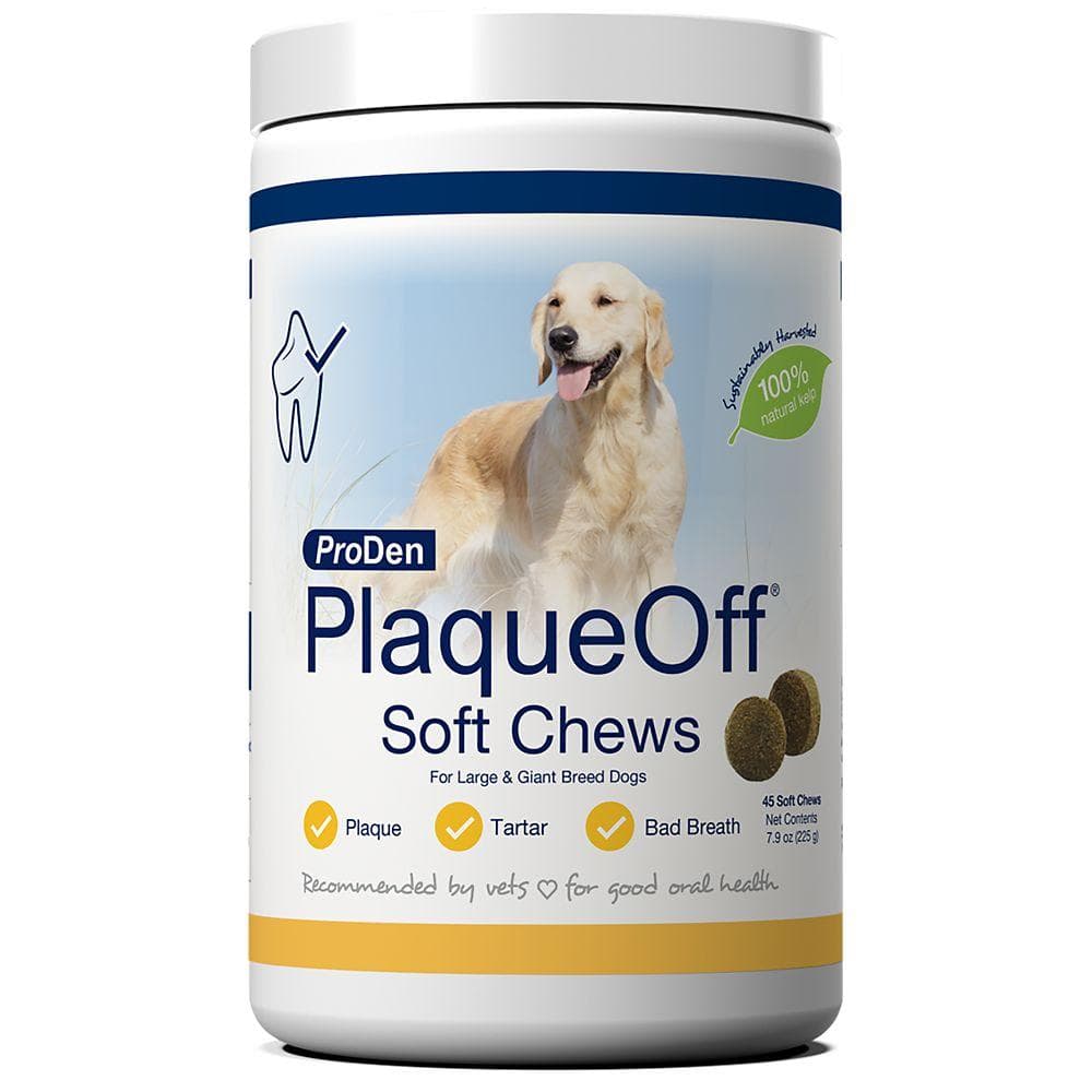 Swedencare Plaqueoff Dog Soft Chews Dental Treats Large Breed 45 Count