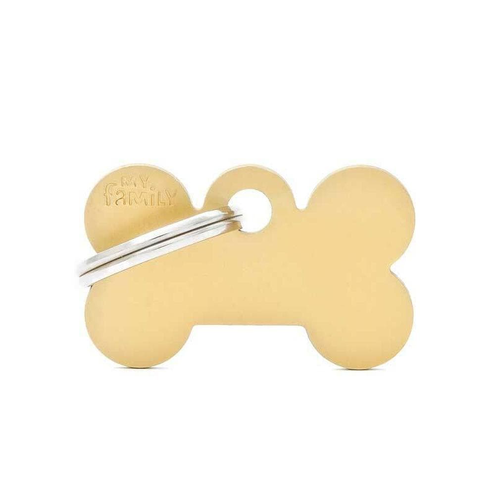 My Family Id Tag Basic Bone Gold Small