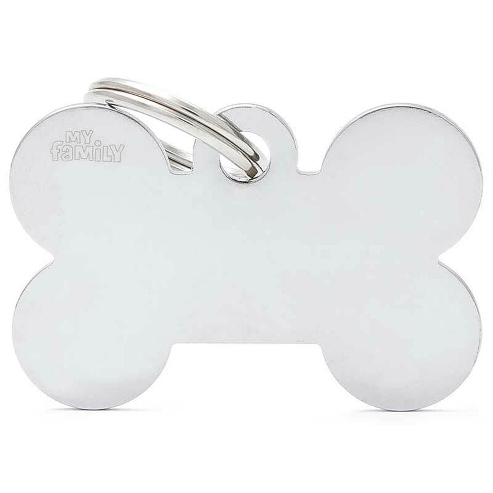 My Family Id Tag Basic Bone Chrome Large