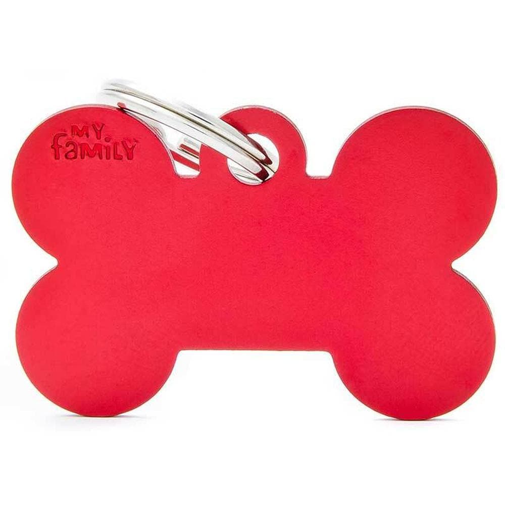 My Family Id Tag Basic Bone Red Large