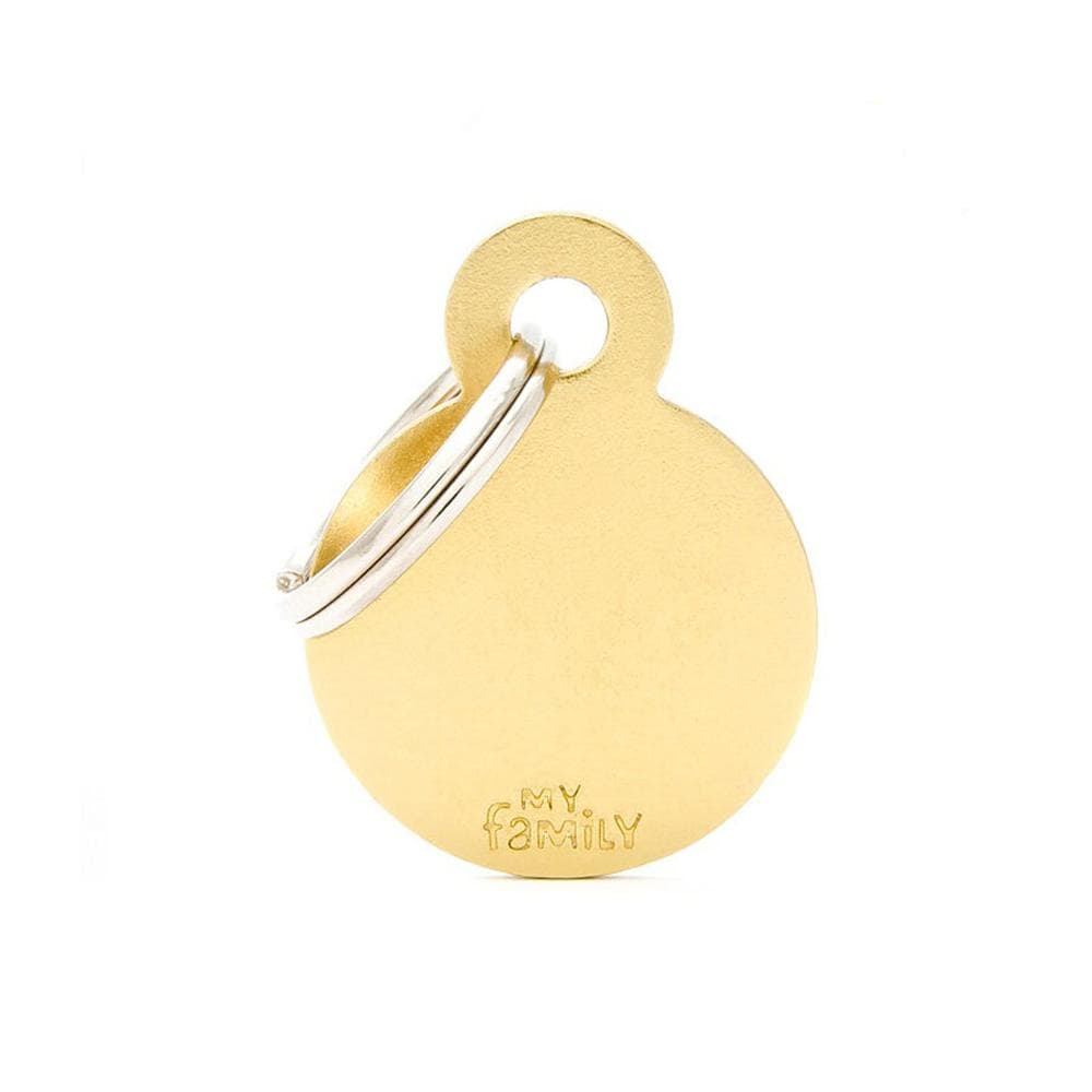 My Family Id Tag Basic Circle Gold Small