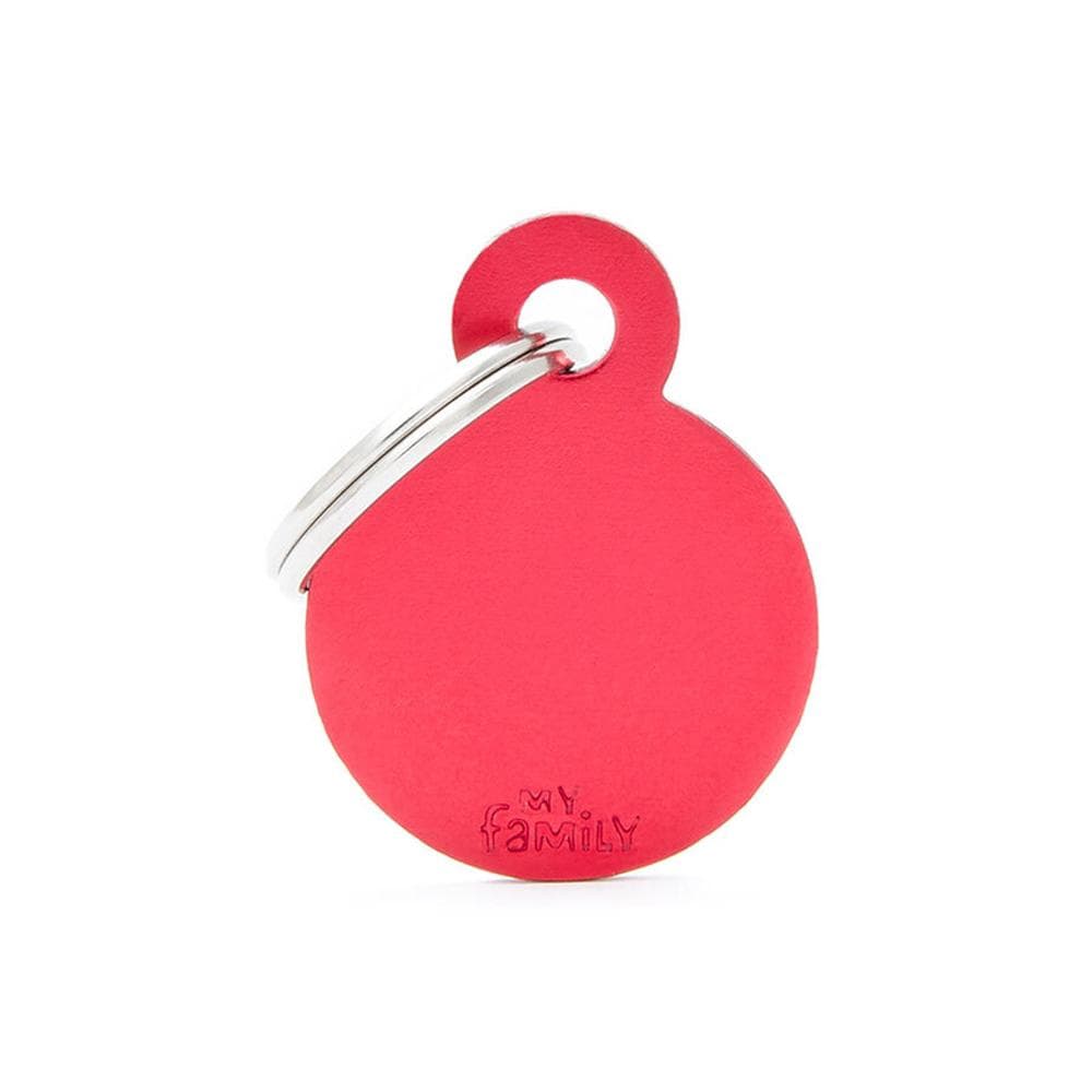 My Family Id Tag Basic Circle Red Small