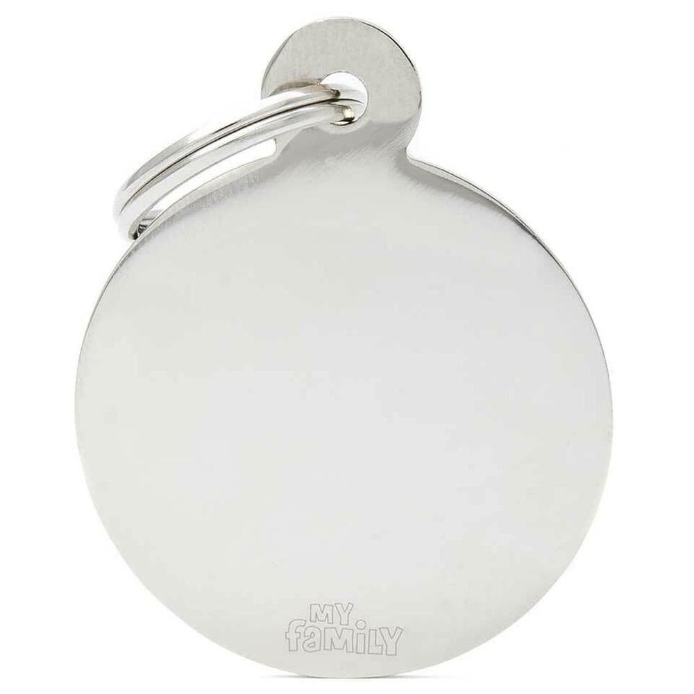 My Family Id Tag Basic Circle Chrome Large