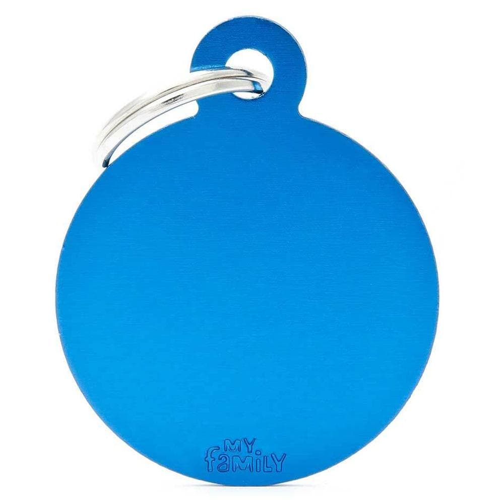 My Family Id Tag Basic Circle Blue Large