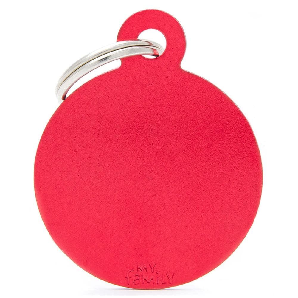 My Family Id Tag Basic Circle Red Large
