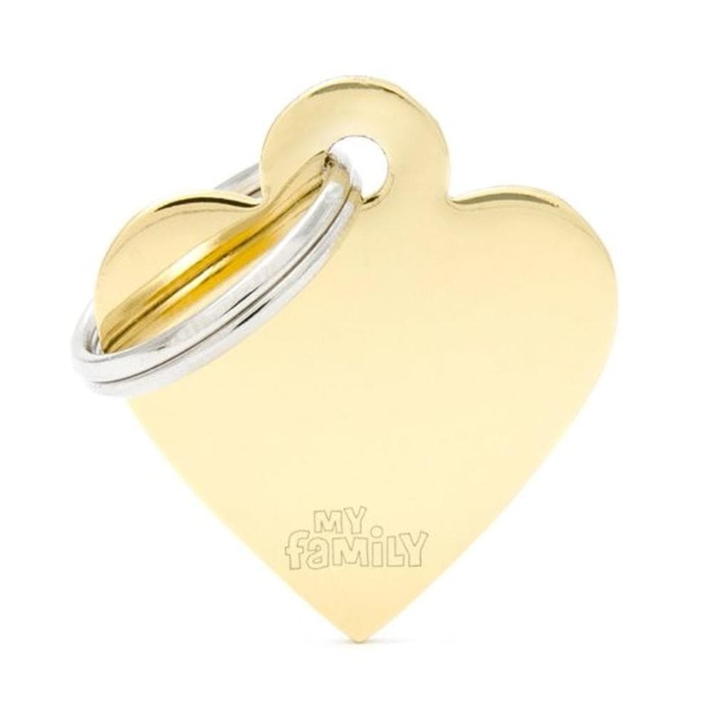 My Family Tag Basic Heart Gold Small