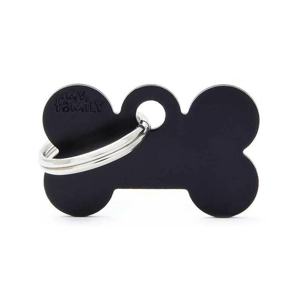My Family Id Tag Basic Bone Black Small