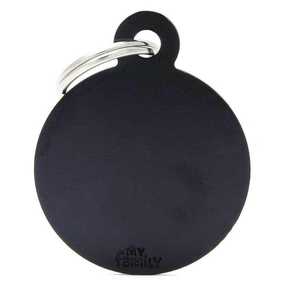 My Family Id Tag Basic Circle Black Large