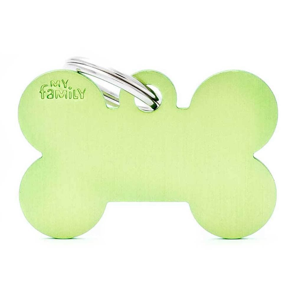 My Family Id Tag Basic Bone Lime Large
