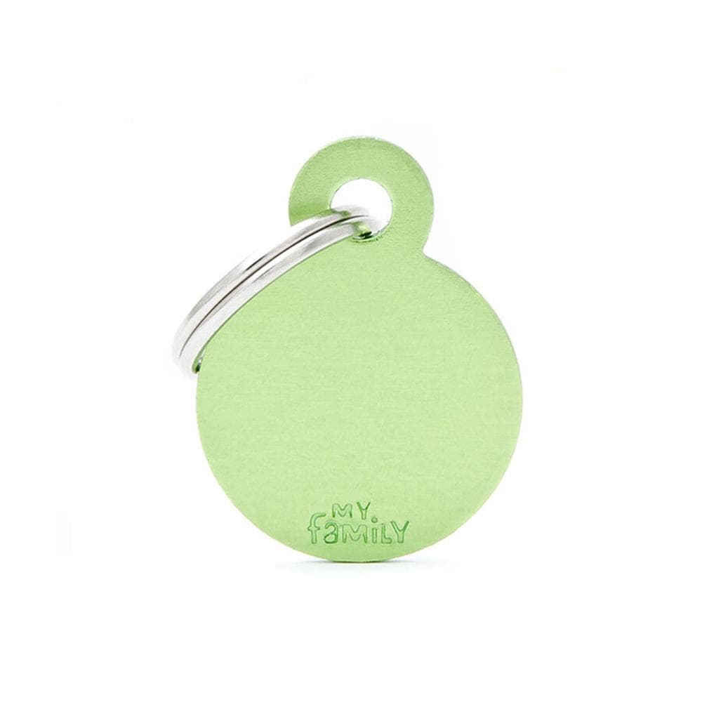 My Family Id Tag Basic Circle Lime Small