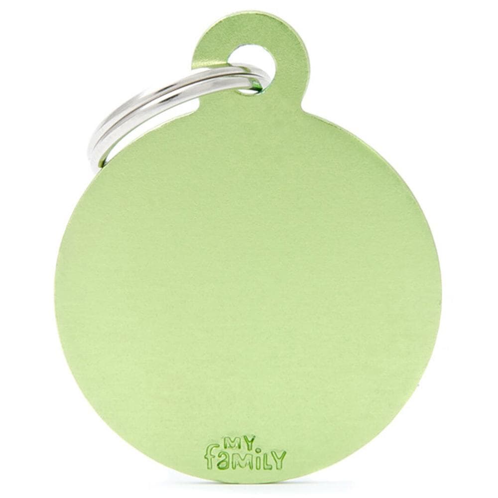 My Family Id Tag Basic Circle Lime Large