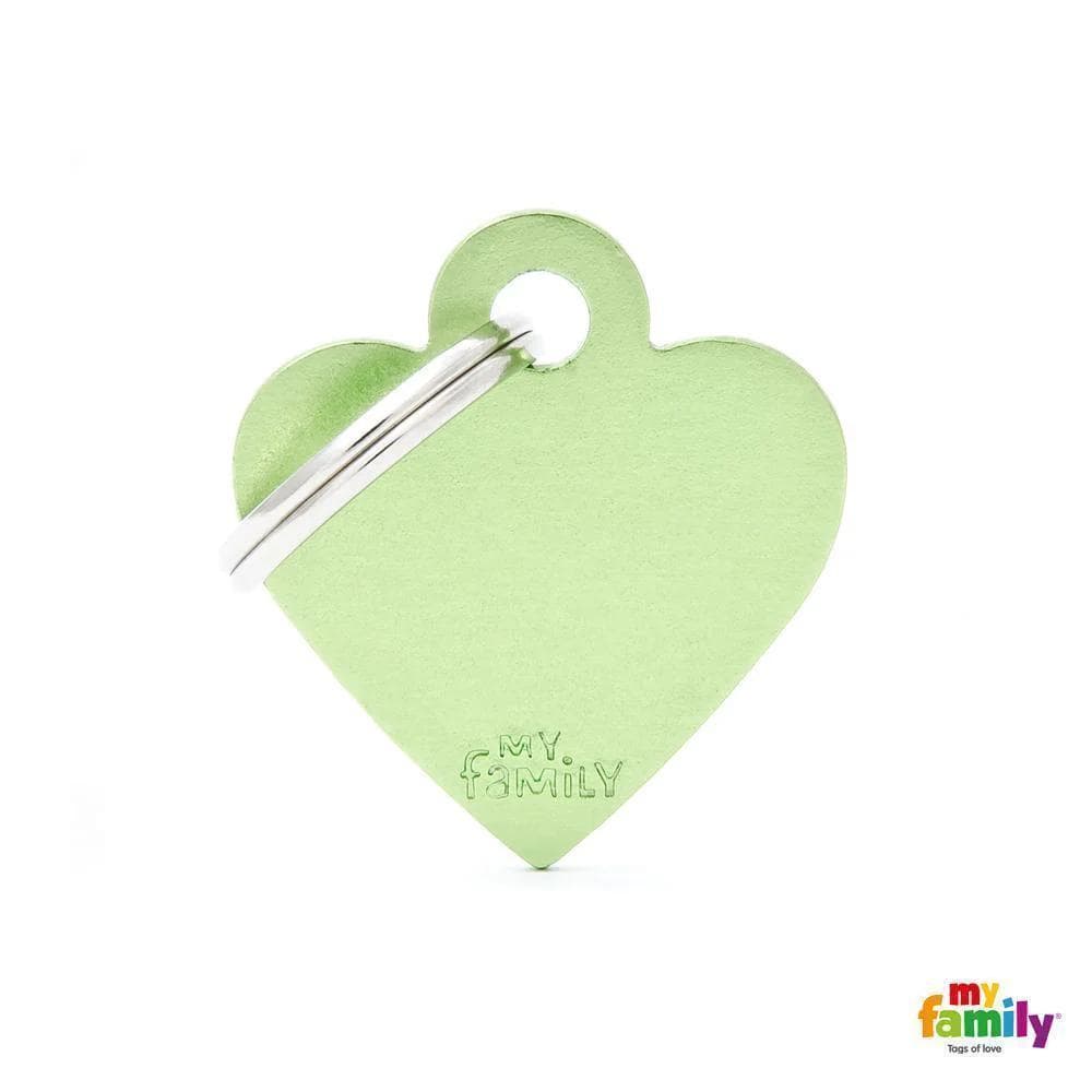 My Family Basic Heart Purple Dog Tag With Free Engraving Small