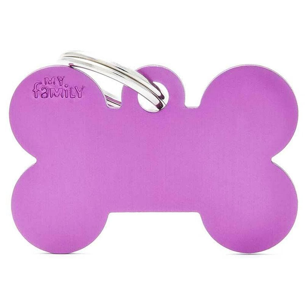 My Family Id Tag Basic Bone Purple Large