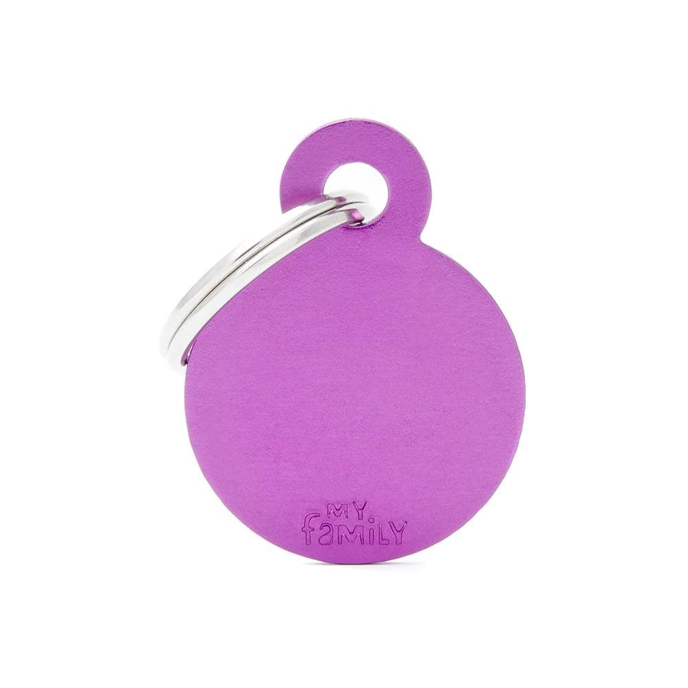 My Family Id Tag Basic Circle Purple Small