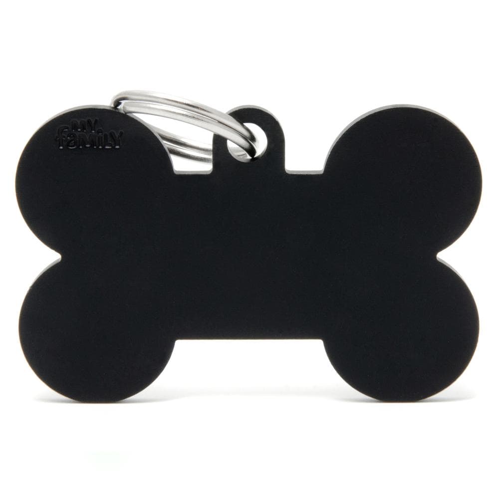 My Family Id Tag Basic Bone Black Extra Large