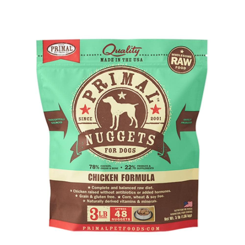 Primal Dog Raw Frozen Nuggets Chicken 3lbs